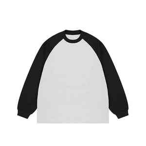 men Stylish Spring New <b>Long</b> <b>Sleeve</b> <b>T</b>-<b>shirt</b> Heavy Contrast <b>Raglan</b> <b>Sleeve</b> 265g Blank Design 100% Cotton <b>t</b> <b>shirt</b> - Product Image 3