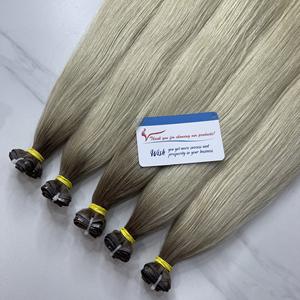 VENTE CHAUDE!! Vente en gros de qualité supérieure Genius trame de cheveux extensions de cheveux humains trame de cheveux humains bruts machine - Product Image 4