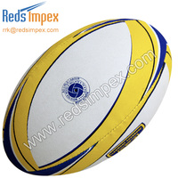 Mini ballon de rugby promotionnel en caoutchouc synthétique, entièrement personnalisable avec logo, idéal pour les événements d'entreprise et la promotion sportive