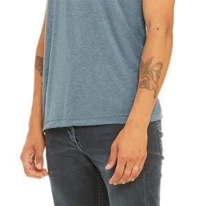 Airlume-Camiseta de manga corta para hombre y mujer, Camiseta de algodón 50% rayón 25% con anillo peinado y tela vaquera de 25% oz, 3,8 poliéster - Product Image 5