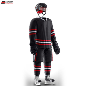 Combinaison de hockey unisexe rose de haute qualité, vêtements de sport personnalisés, logo brodé OEM, vêtements de hockey sur glace personnalisés - Product Image 6