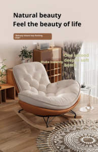 Kursi Goyang Santai Kinwood Nordic Leisure, Nyaman dan Empuk dengan Dudukan Besar untuk Ruang Berjemur - Product Image 5