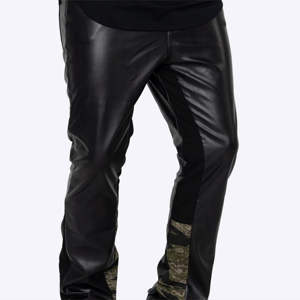 Pantalón de hombre antiarrugas Liso teñido Cuero elegante Mejor estilo Colores personalizados en el precio más vendido Pantalones de cuero para hombre de cuero - Product Image 2