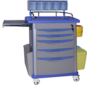 عربة تخدير طبية للمستشفيات مع عجلات عازلة للصوت، عربة تخدير للطوارئ - Product Image 3
