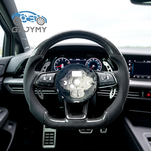 Volante in Fibra di Carbonio Perforata e Alcantara Personalizzato, Vendita Diretta dalla Fabbrica, Compatibile con <span class=keywords><strong>Volkswagen</strong></span> VW <span class=keywords><strong>Golf</strong></span> MK7 Mark 7 R TDI <span class=keywords><strong>TSI</strong></span> - Product Image 1