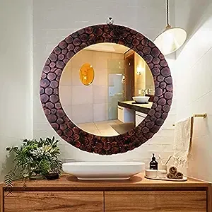 Modern Luxury Design <b>Wood</b> Wall Mounted <b>Mirror</b> Simple Design Customized Shape and Size <b>Wood</b> <b>Mirror</b> From India - Product Image 3