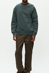 เสื้อฮู้ดสีทึบโอเวอร์ไซส์สไตล์อเมริกันสำหรับผู้ชายผ้าฝ้ายแห้งเร็วพิมพ์ลายดิจิทัลและปัก - Product Image 3