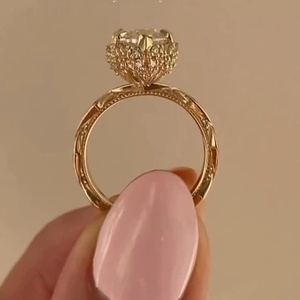 Art Deco 2.01CT VS1 Marquise Cut Lab Grown Diamond Promise Vintage Ring 14K Gold Fine Classic Jewelry Promise Gift para Partner - Product Image 4