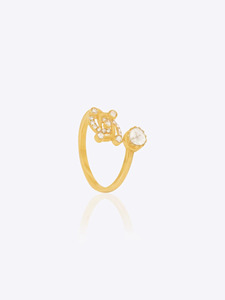 Premium 9K Gold Diamond Polki <b>Ring</b> for Women Vintage Royal Style <b>Indian</b> Bridal Jewelry Wedding Engagement Party Wear Finger <b>Ring</b> - Product Image 6