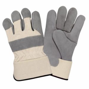 Gréeur canadien Gants de sécurité en cuir fendu très résistants Excellente durabilité pour la construction Jardinage Cuir de vache fendu - Product Image 1