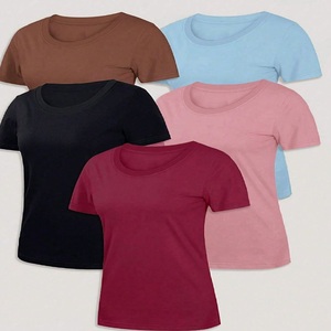 T-shirt personnalisé en gros de haute qualité 160g 100% coton pour hommes, grande taille, coupe courte, impression sérigraphique, écologique - Product Image 2