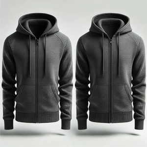 Men's Casual Running Fitness Jacket Cotton <b>Thermal</b> Hoodies Sweatshirts Loose Fit Wool Zipper Washed <b>Fleece</b> Hoodies Customization - Product Image 5