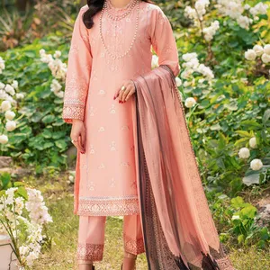 Traje original de akistani Awn 3, trajes hikankari y atch, reación de volumen - Product Image 1