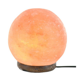 Lampe de sel de l'Himalaya en forme de globe sur base en marbre, lampe de sel de roche naturelle de forme sphérique, lampe sphérique rose artisanale, veilleuse, cadeau - Product Image 3