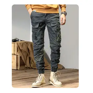 Trousers Joggers Cargo Pants Men Casual Y2k Multi-Pocket Male Trousers Sweatpants Streetwear Tactical Track Pants Men