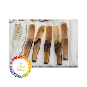 Peigne en corne de buffle fait main, soin des cheveux naturels, antistatique, durable, dents lisses pour cheveux sans enchevêtrement, emballage écologique - Product Image 1