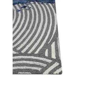 Tapis en laine et viscose tufté à la main Tra-15047, motif abstrait gris et noir pour usage domestique - Allées - Product Image 4