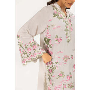 Traje Bordado Swiss Lawn Slub de 3 Piezas, Colección de Verano IPSTD-44854 - Product Image 5