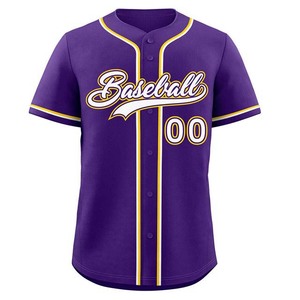 Camisetas de béisbol personalizadas para jóvenes, venta al por mayor, jersey de béisbol con diseño de sublimación de rayas lisas de Color amarillo, poliéster Spandex para adultos - Product Image 2