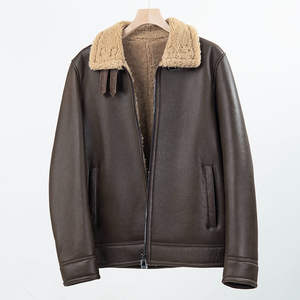 แจ็คเก็ตบอมเบอร์หนังแกะลายพรางสำหรับผู้ชาย รุ่นใหม่ปี 2026 เคลือบด้านหน้าแข็ง ทนน้ำ กันลม - Product Image 1