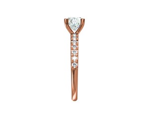 Bague de luxe de designer Halo Lab-Grown Diamond 14K/18K Rose White Gold Accents Contemporary Engagement Fine Gift Anniversary - Product Image 5