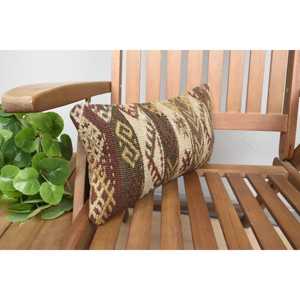 Almohada de lana Kilim Beige de lujo de 8x16 pulgadas, diseño rústico, seda tejida con estampado Floral esponjoso Vintage, ropa de cama portátil - Product Image 2