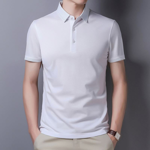ขายส่งฤดูร้อนสไตล์ใหม่สําหรับชายหนุ่มเสื้อยืดโปโลสีทึบปุ่มปกโปโลเสื้อแขนสั้นเสื้อยืดลําลอง - Product Image 2