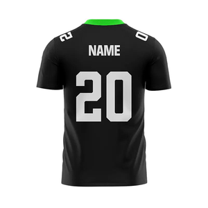 Maillot de football américain en mesh personnalisé, col en V, style streetwear, impression par sublimation hip-hop, design personnalisé, couleur personnalisable, coupe ample. - Product Image 6