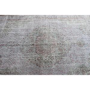 พรมตุรกีขนาดใหญ่ 5.5x9 ฟุต พรมขนสัตว์ลายจุดสีเทาวินเทจ - Product Image 4