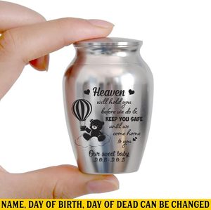 Urna conmemorativa de recuerdo decorativa de acero inoxidable para la pérdida de Niños de urnas plateadas de tamaño personalizado - Product Image 5