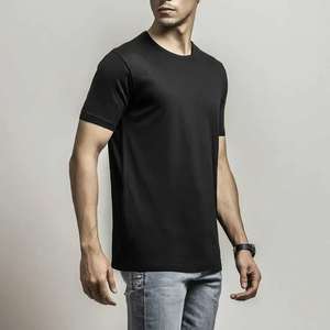 T-shirt en coton surdimensionné pour homme de haute qualité, col rond, manches courtes, tissu tricoté, finition lisse, respirant, idéal pour un logo personnalisé - Product Image 3