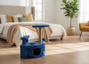 High-quality Amistar scratching post "Blue Ocean <b>Cat</b> House", eco-friendly and durable. Suitable <b>for</b> all breeds and sizes. - Product Image 2