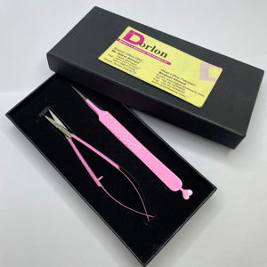 Pinzas de pestañas con diseño en forma de corazón, acero sostenible, logotipo personalizado, agarre de diamante, pinzas de extensión de pestañas puntiagudas y tijera de resorte - Product Image 1