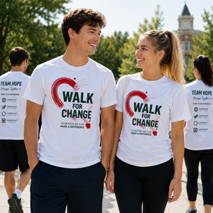 Camisetas deportivas personalizadas con sublimación completa para maratón, de secado rápido, para eventos benéficos, regalos y eventos universitarios. - Product Image 1