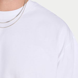 Camiseta personalizada de 100% algodón holgada para hombre, ropa informal de Hip Hop de peso pesado, camiseta personalizada con logotipo impreso DTG para hombre - Product Image 2