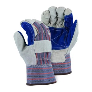 Gants de jardinage Gants de travail en cuir fendu de vache à l'épreuve des épines pour les gréeurs et les constructeurs Gants de sécurité pour la protection des mains - Product Image 1