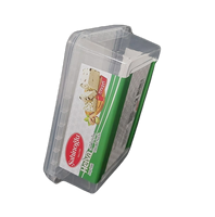 Conteneur rectangulaire en plastique PP de 24 oz avec couvercle pour biscuits, salades, sushis, nouilles, miel, mélasse, yaourt, halva - Recyclable, compatible micro-ondes