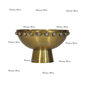 Cuenco decorativo de forma redonda de la mejor calidad, cuenco para servir chocolates de latón de diseño único a precio barato - Product Image 4