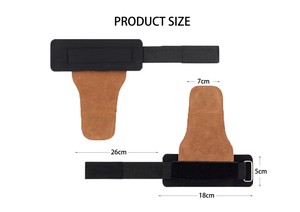 GAF Customizable 4mm Leather Gymnastic Grips Pads Anti-Skid <b>Weight</b> Lifting Fitness <b>Hand</b> Gloves Adjustable Power Protector - Product Image 6