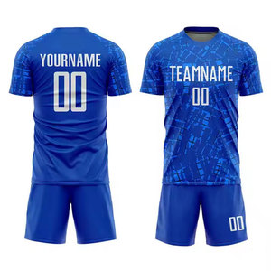 ชุดเสื้อฟุตบอลและกางเกงขาสั้นคุณภาพสูงแบบซับลิเมชั่น น้ำหนักเบา สำหรับขายออนไลน์ - Product Image 1