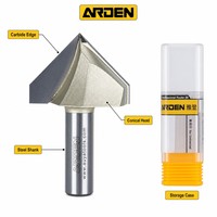Fraise à queue CNC Arden à plaquettes en carbure de tungstène, simple denture, 65HRC, revêtement, pour fraisage conventionnel de coupes et de plateaux, personnalisable OEM