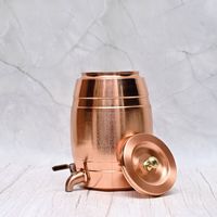 Distributeur d'eau en cuivre pur fait main, écologique et durable avec robinet pour la maison, la cuisine, l'hôtel et le bureau, pour une hydratation quotidienne