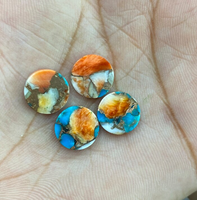 Cabochon en nacre naturelle, turquoise cuivrée et œil de chat poli, 3mm-30mm, pour la fabrication de bijoux, vente en gros, bagues et bracelets