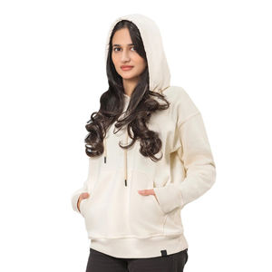 Chándal Deportivo Informal para Mujer, con Capucha, Cuello en V, Logotipo, Transpirable, 100% Algodón, Ligero, 2 en 1, con Cierre de Cordón, para Invierno - Product Image 6
