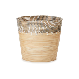 Le plus récent planteur de bambou filé écologique avec des paniers de rangement de décor à la maison de jonc de mer en gros du Vietnam - Product Image 3