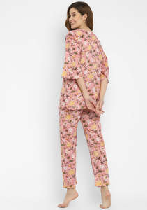 เดรสลำลองผ้าฝ้าย2ชิ้นพิมพ์ลายดอกไม้ฤดูร้อนความยาวไม่ซ้ำใครพร้อมแขนสามส่วนดีไซน์จีบแฟชั่นที่ยั่งยืน - Product Image 4