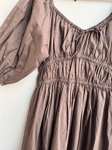 Robe longue bohème marron tuniques indiennes à imprimé bloc robe à la main robe longue en coton indien robe imprimée indienne - Product Image 5