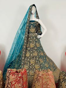 Lehenga Choli de mariage lourd de style indien pakistanais pour femmes avec broderie Blouse complète Dupatta pour adultes - Product Image 3