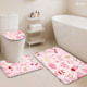 Ensemble de tapis de salle de bain imprimés sur mesure pour salle de bain, rideau de douche antidérapant, tapis de bain - Product Image 1