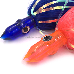 Vente en gros OEM tête <span class=keywords><strong>de</strong></span> drague en plastique acrylique transparent leurre <span class=keywords><strong>de</strong></span> pêche à la traîne avec poils en nylon matériel <span class=keywords><strong>de</strong></span> pêche en eau salée insulaire - Product Image 2